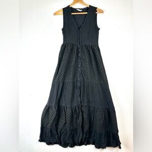 Celina Moon Crinkle Eyelet Cover Up Dress Resort Beach